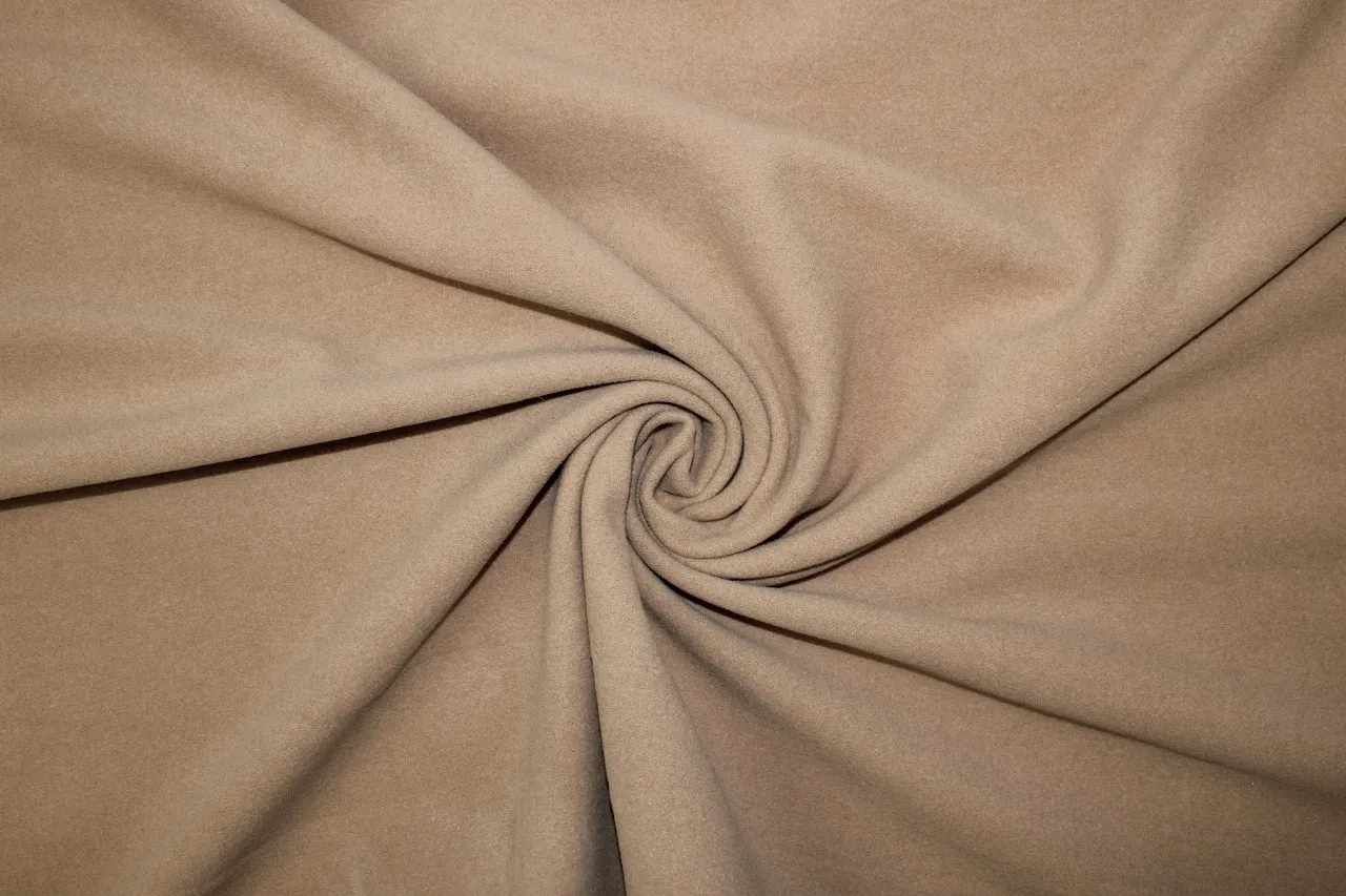 1 1/2  yards of Haute New York Designer Wool/Cashmere Flannel Coating - Light Camel