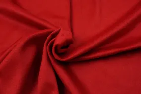 100% Cashmere Coat Fabric - Brushed, Soft, Luxurious, Red