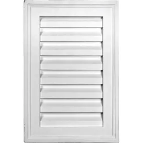 12'W x 14'H Rectangle Urethane Gable Vent Louver, Non-Functional