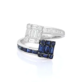 18K White Gold Sapphire Ring