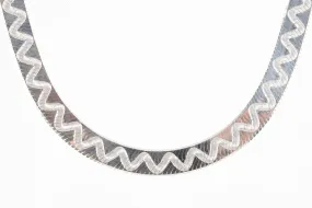 18" 925 Silver Etched Herringbone Chain (26.82g.)