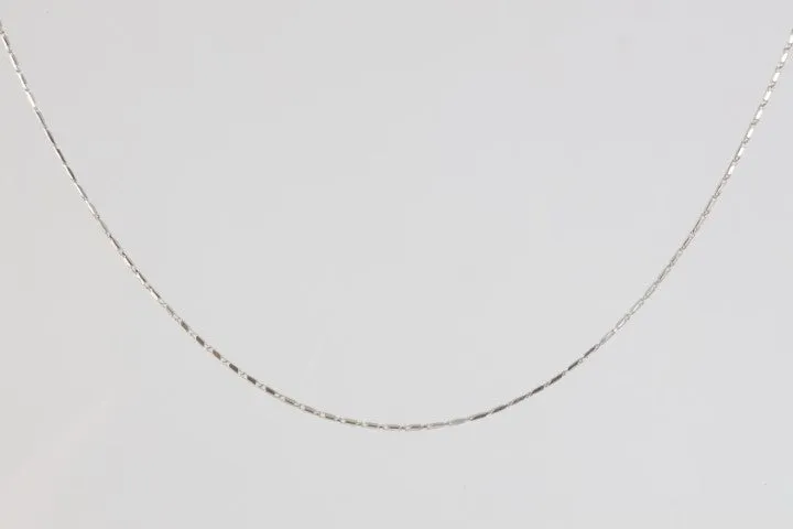 19” 14k White Gold Ingot Chain Necklace (2.40g.)