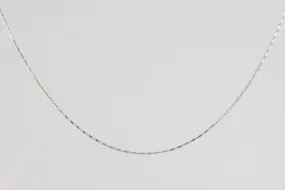 19” 14k White Gold Ingot Chain Necklace (2.40g.)