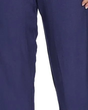 1.STATE Women's Trendy   Flat-Front Drawstring Ankle Pants Blue  2X | Blue