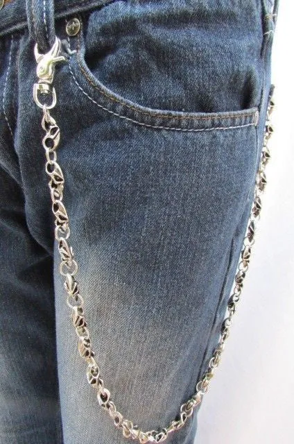 25" Mini Skeleton Head Skull Wallet Chain