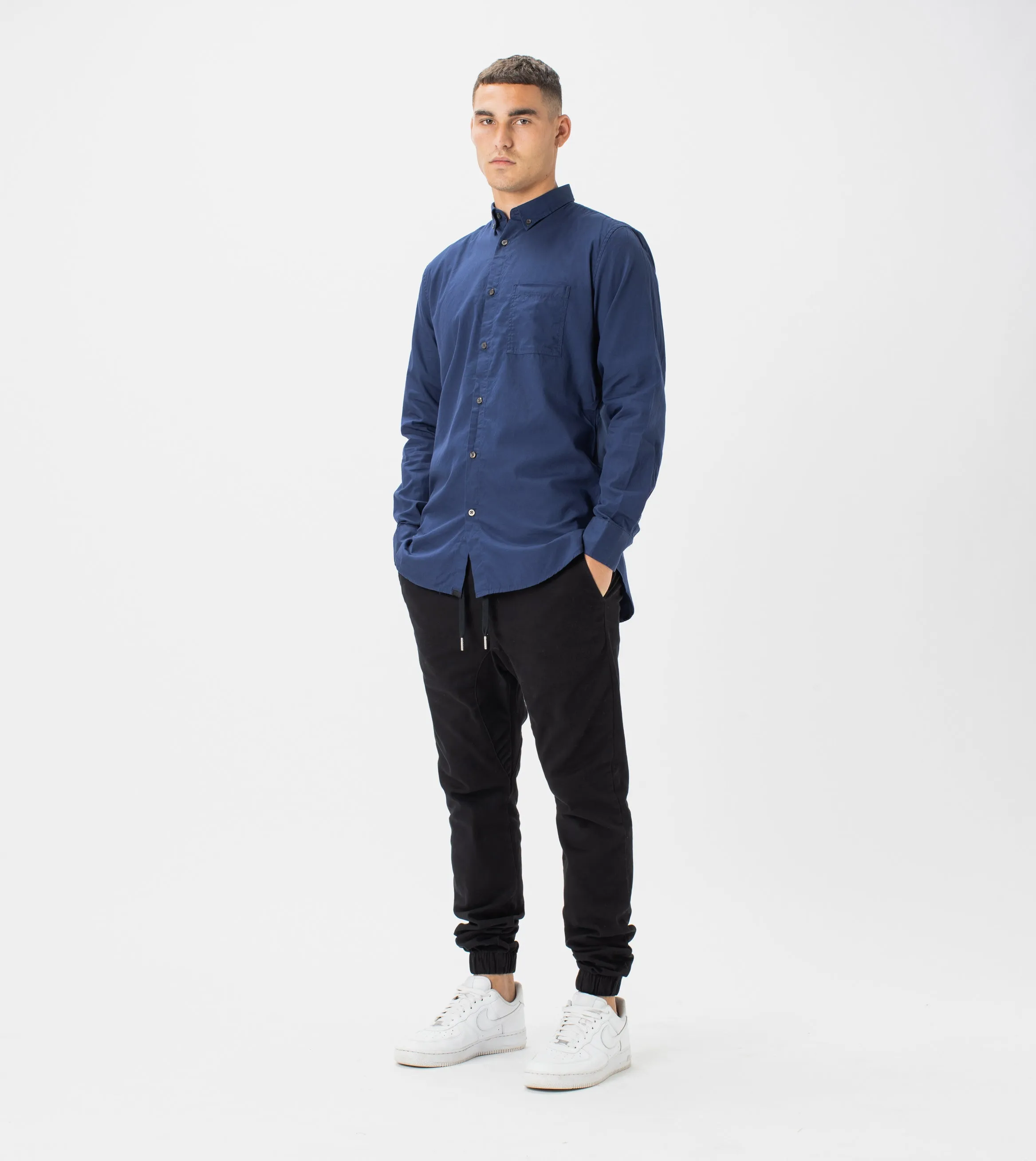 7 Foot LS Oxford Shirt Navy