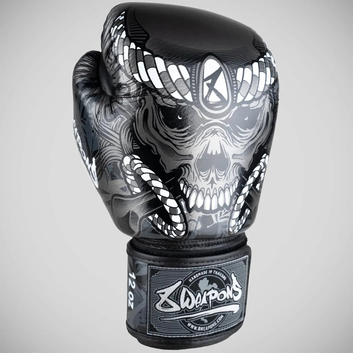 8 Weapons Bone Island Boxing Gloves Black