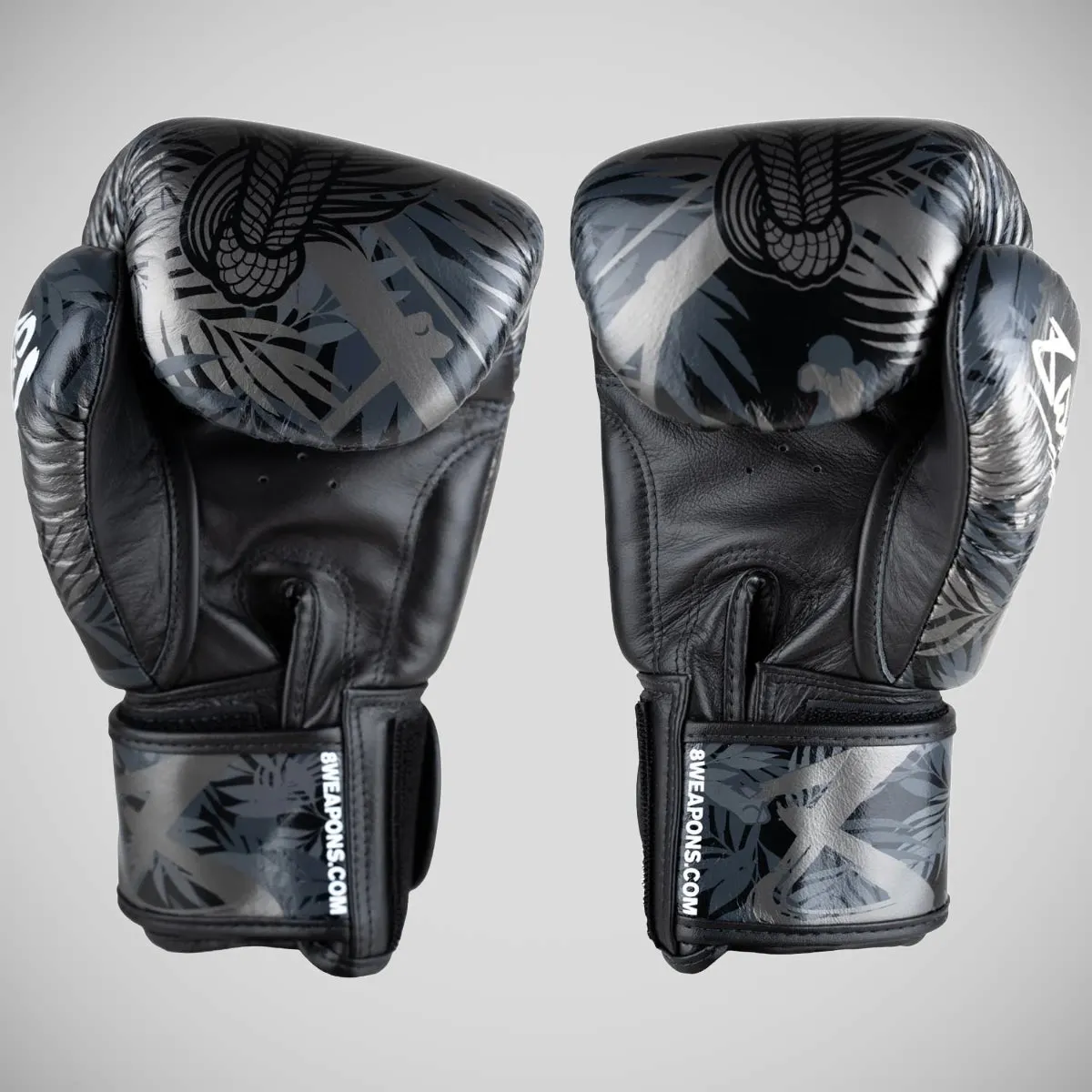 8 Weapons Bone Island Boxing Gloves Black