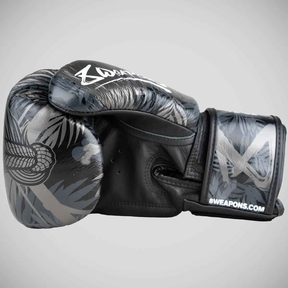 8 Weapons Bone Island Boxing Gloves Black