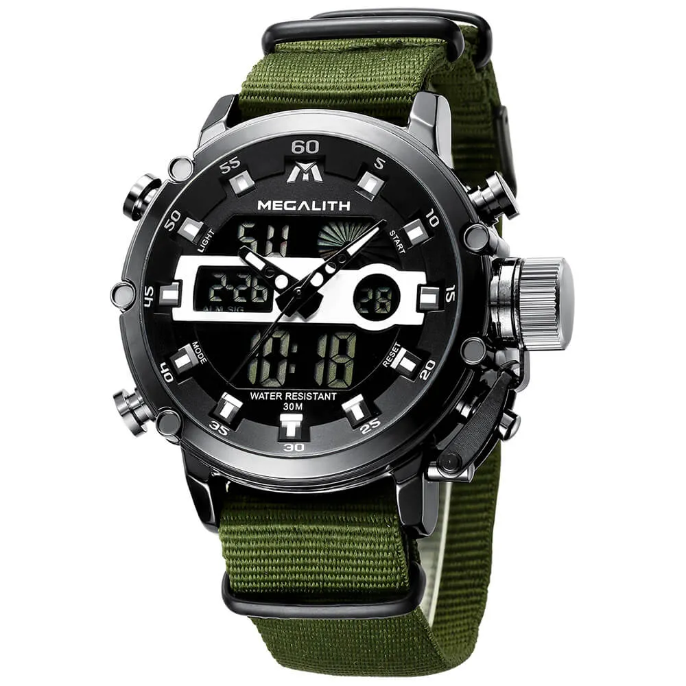 8051M | Analog Digital  Men Watch | Nylon Band