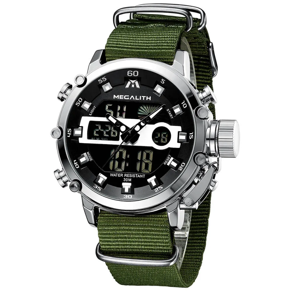 8051M | Analog Digital  Men Watch | Nylon Band