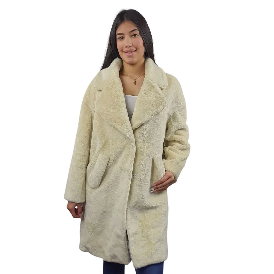 Abrigo Vero Moda Crema Style CHOICE SHEEP L/S COAT-OR