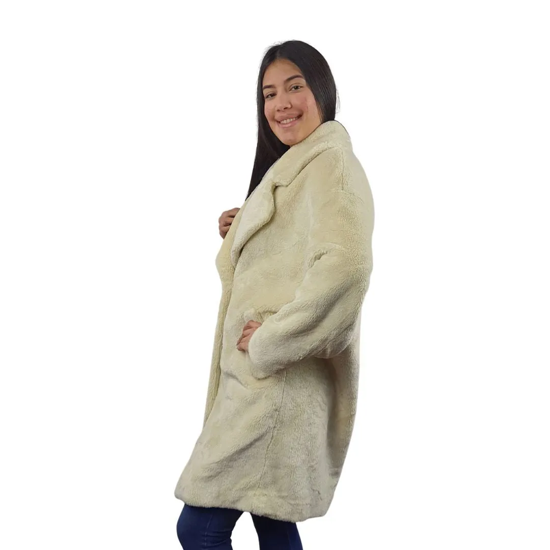 Abrigo Vero Moda Crema Style CHOICE SHEEP L/S COAT-OR