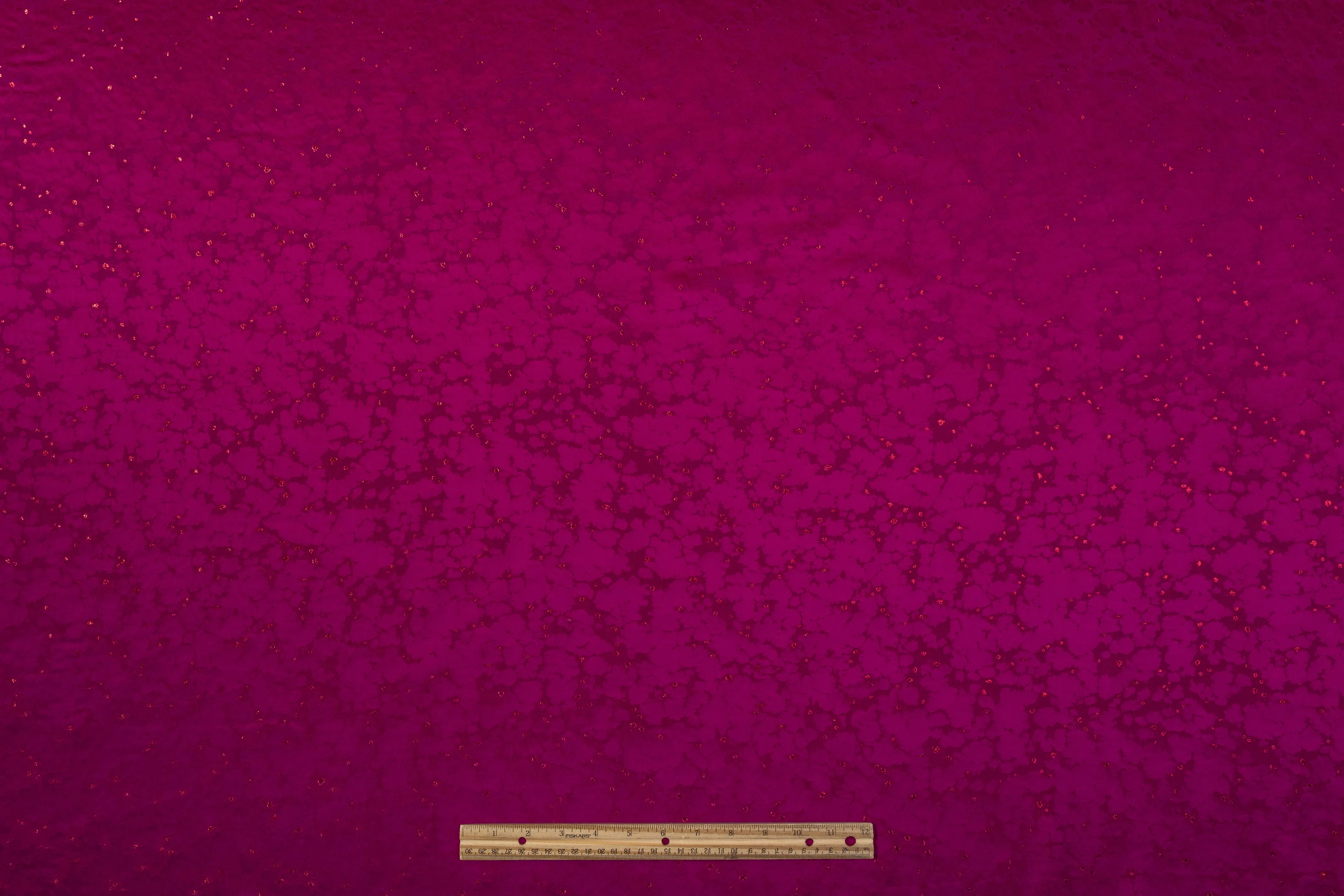 Abstract Metallic Italian Jacquard - Fuchsia