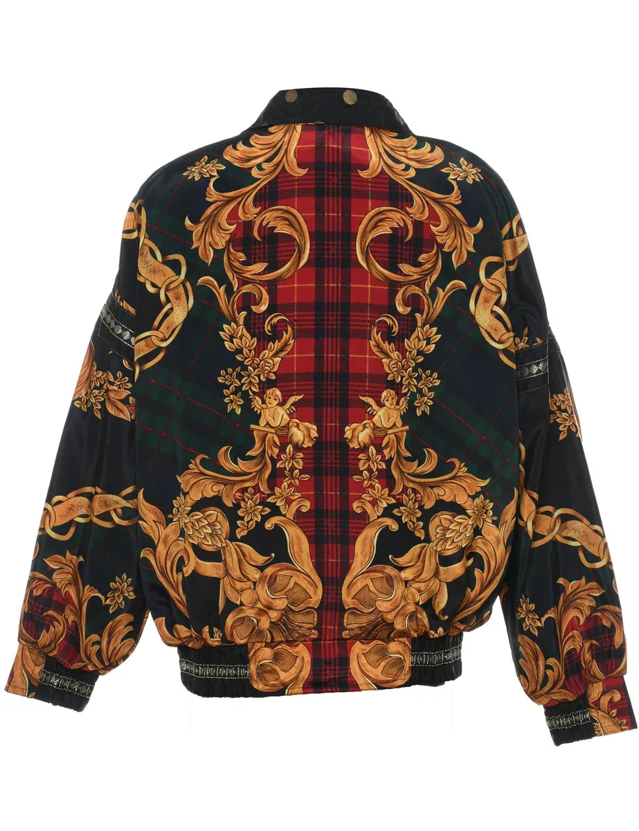 Abstract Pattern Multi-Colour Nylon Jacket - M