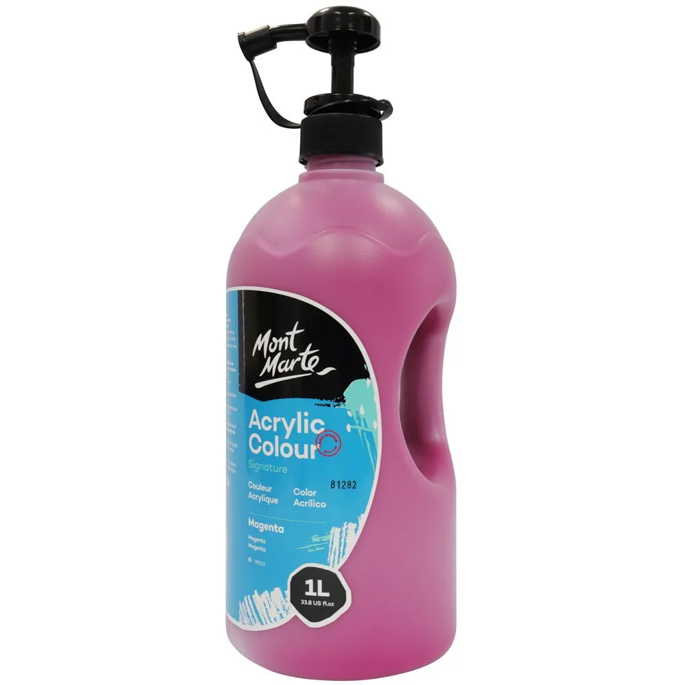 Acrylic Colour Signature 1L (33.8 US fl.oz) Bottle - Magenta