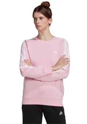 Adidas Womens 3 S Fleece Sweatshirt <BR> HM1932