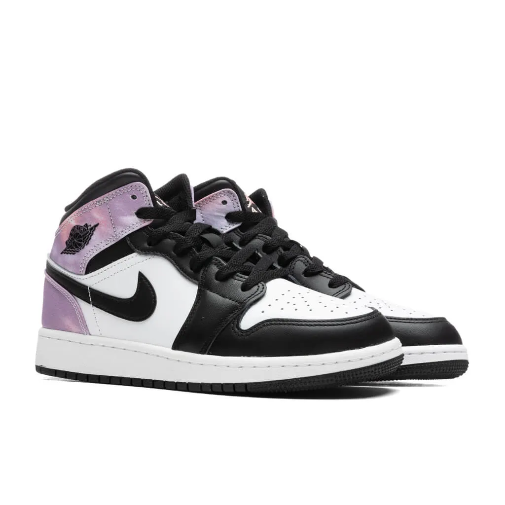 Air Jordan 1 Mid SE (GS) - Black/Bleached Coral/White