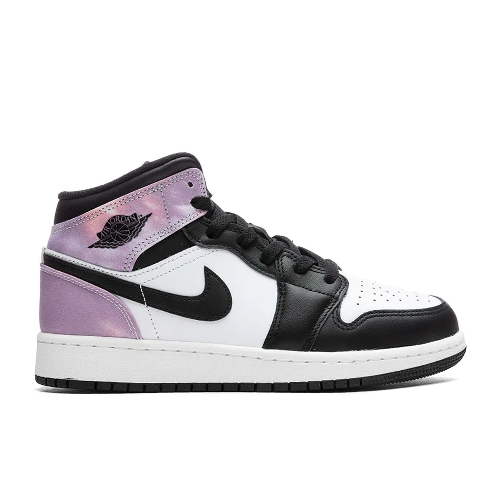 Air Jordan 1 Mid SE (GS) - Black/Bleached Coral/White