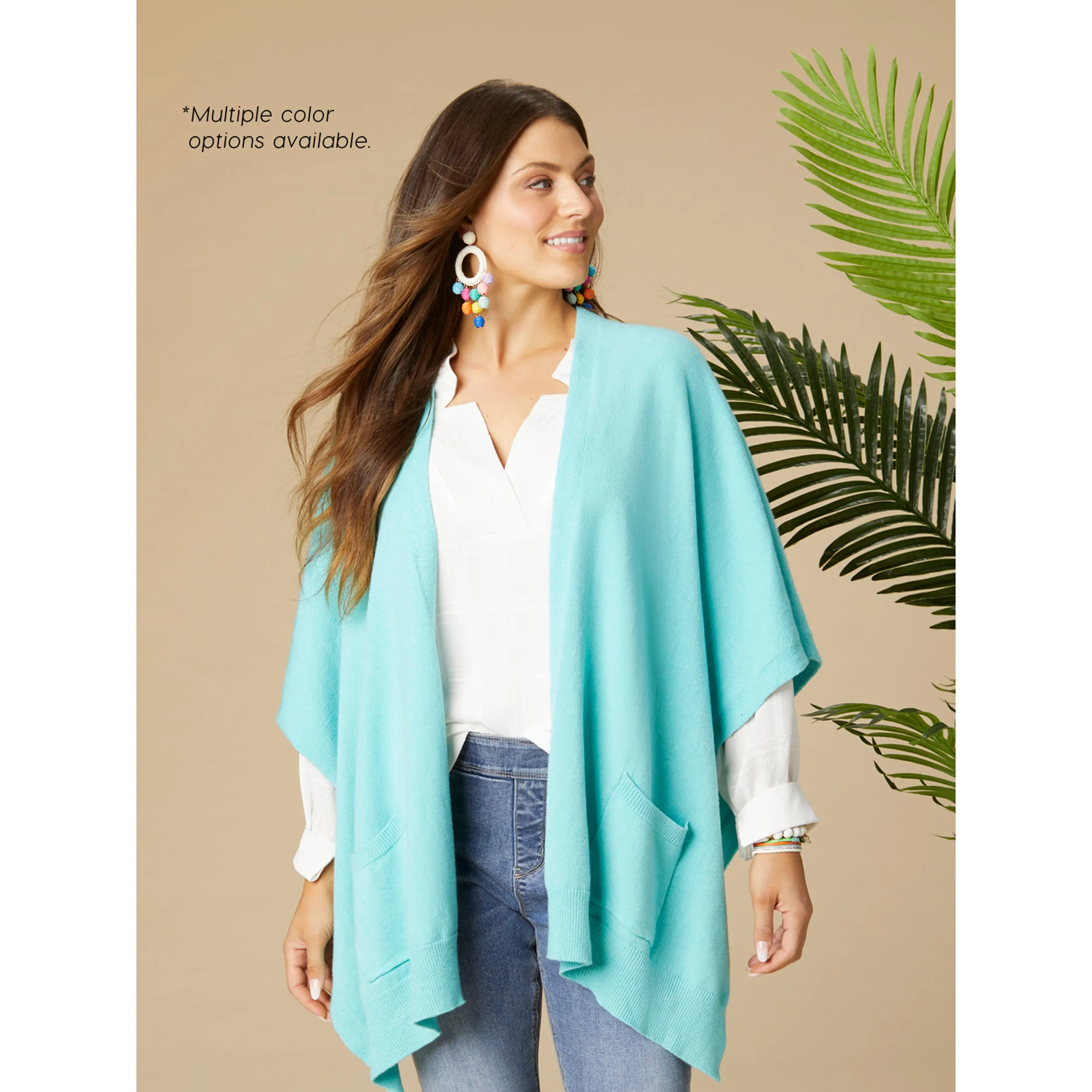 Alani Lightweight Cardigan with Pockets - Aqua