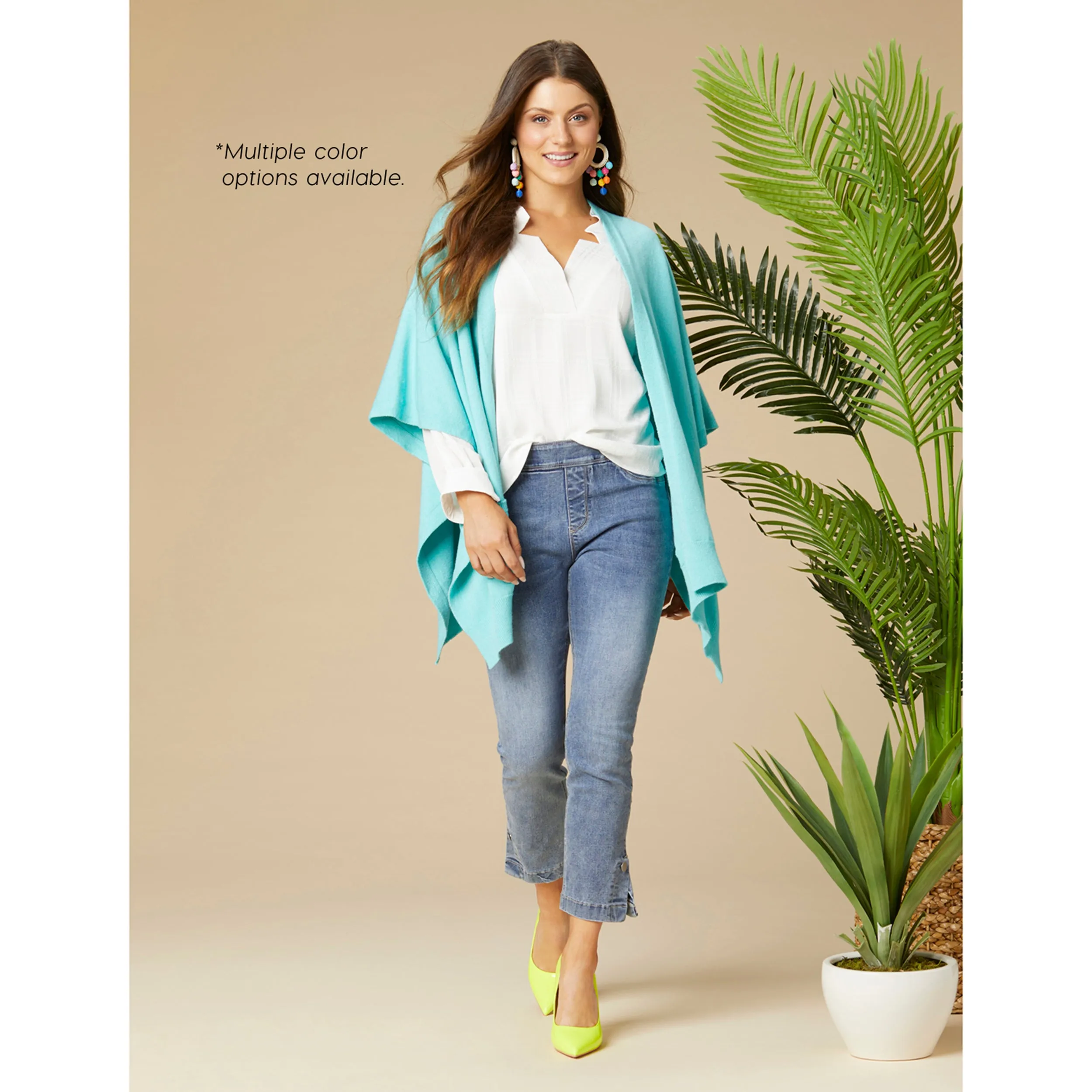 Alani Lightweight Cardigan with Pockets - Aqua