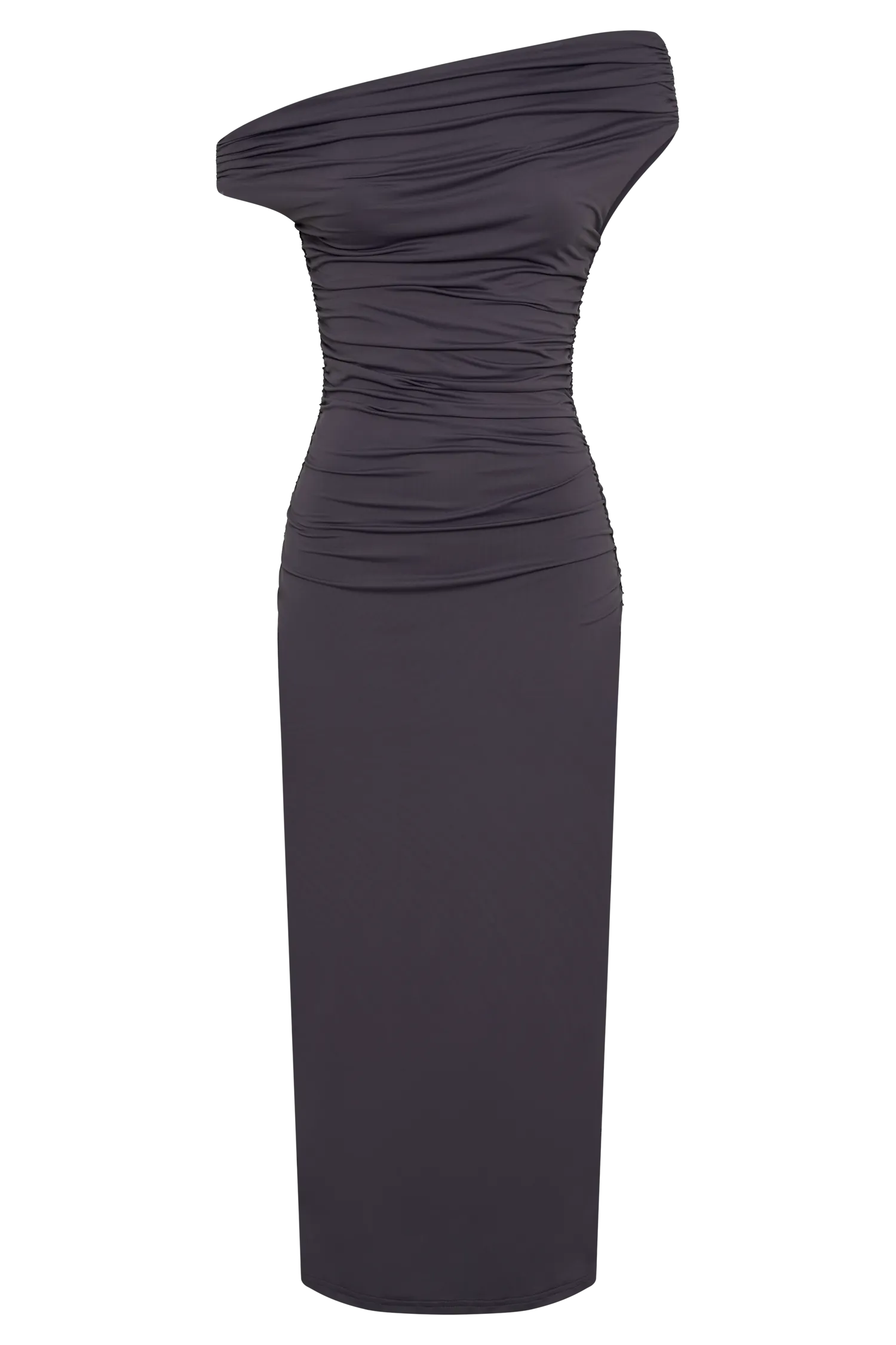 Alayna Recycled Nylon Midi Dress - Charcoal