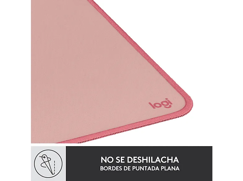 Alfombrilla para teclado y ratón - Logitech Desk Mat Studio Series, Nylon/ Poliéster, Rosa