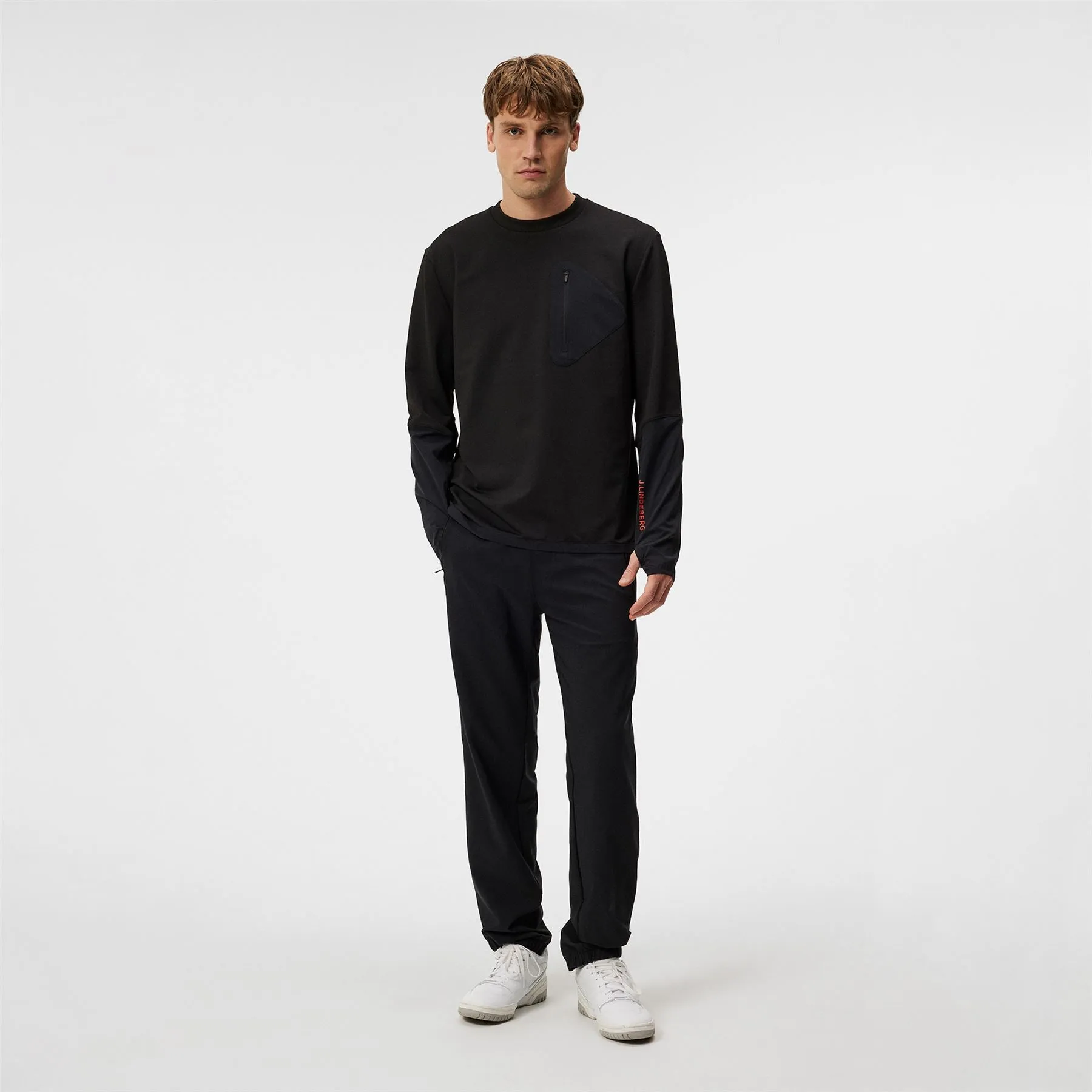 Alonso Crew Neck Jacquard Knit Sweatshirt Black - SS24