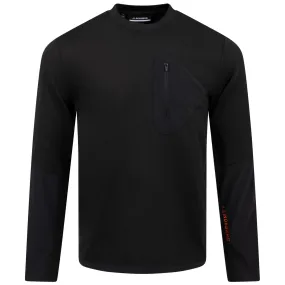 Alonso Crew Neck Jacquard Knit Sweatshirt Black - SS24