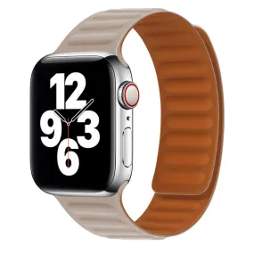 Apple Watch (38/40/SE/41MM) Lippa Magnetisk Læder Rem - Beige