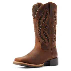 Ariat Ladies Hybrid Rancher VentTEK 360 Western Boot Distressed Tan 10044473