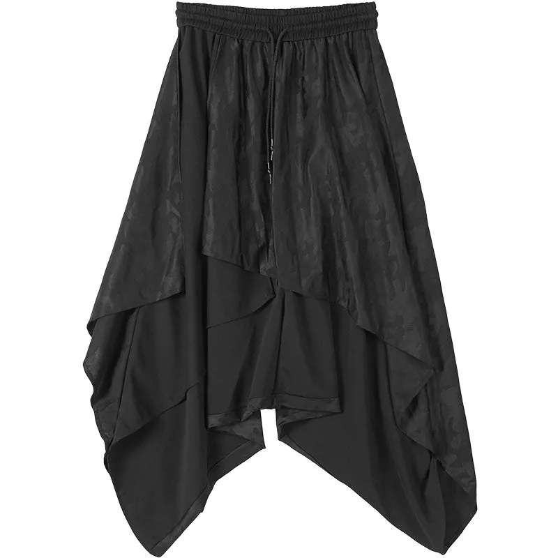 Asymmetric Baggy Drop Crotch Pants