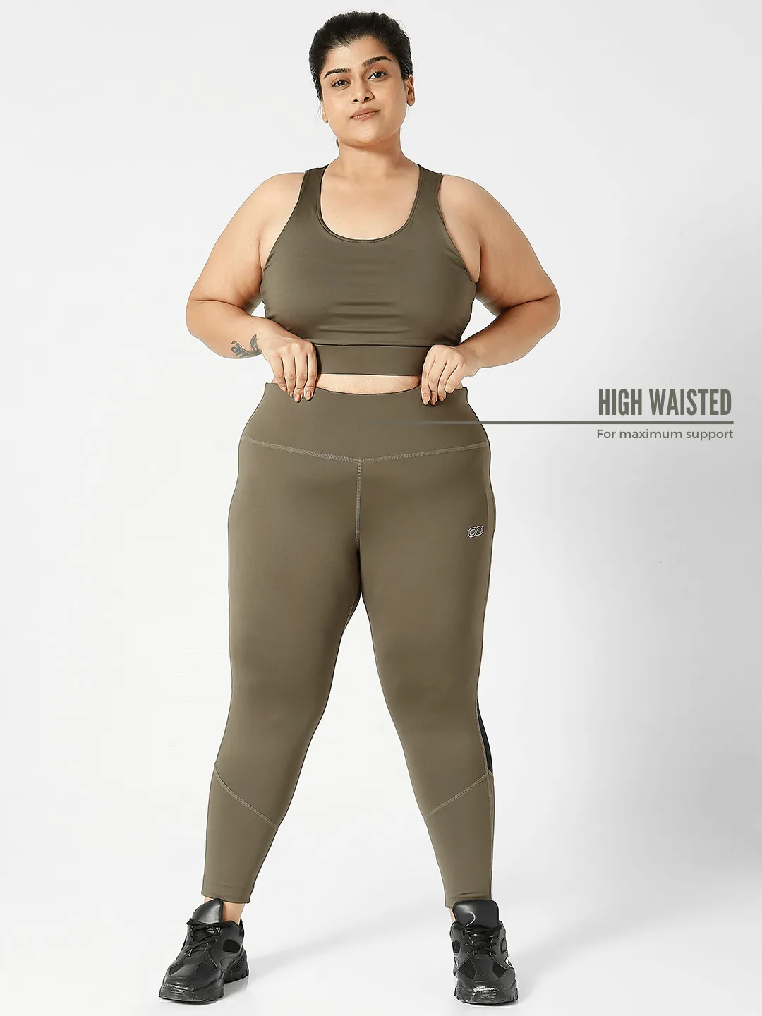 Ath Perform 7/8 High Waist Leggings Olive Plus