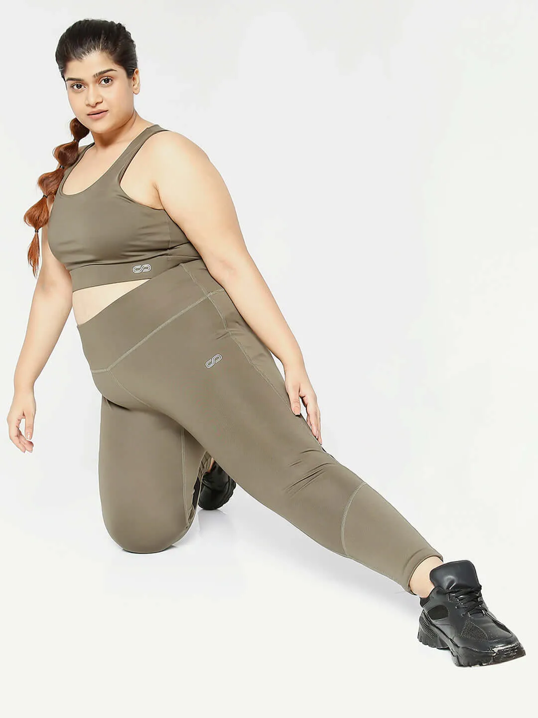 Ath Perform 7/8 High Waist Leggings Olive Plus