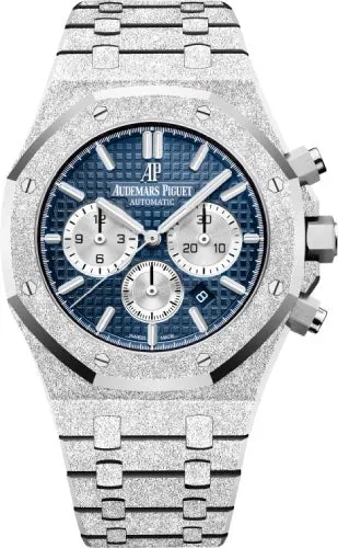 Audemars Piguet Royal Oak 41mm Frosted Gold Chronograph Blue Dial - 26331BC.GG.1224BC.02