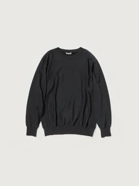 Auralee Elastic High Gauge Sweat Pullover - Ink Black