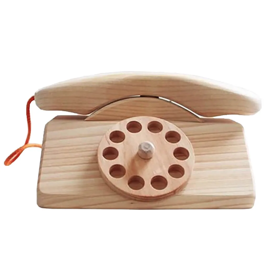 Authentic Grimm's Wooden Telephone Toy