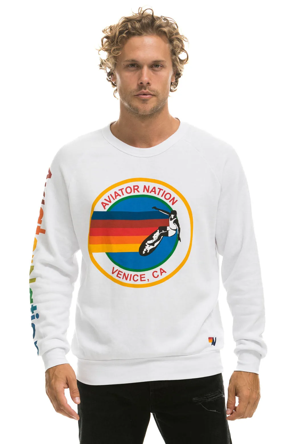 AVIATOR NATION SWEATSHIRT - WHITE