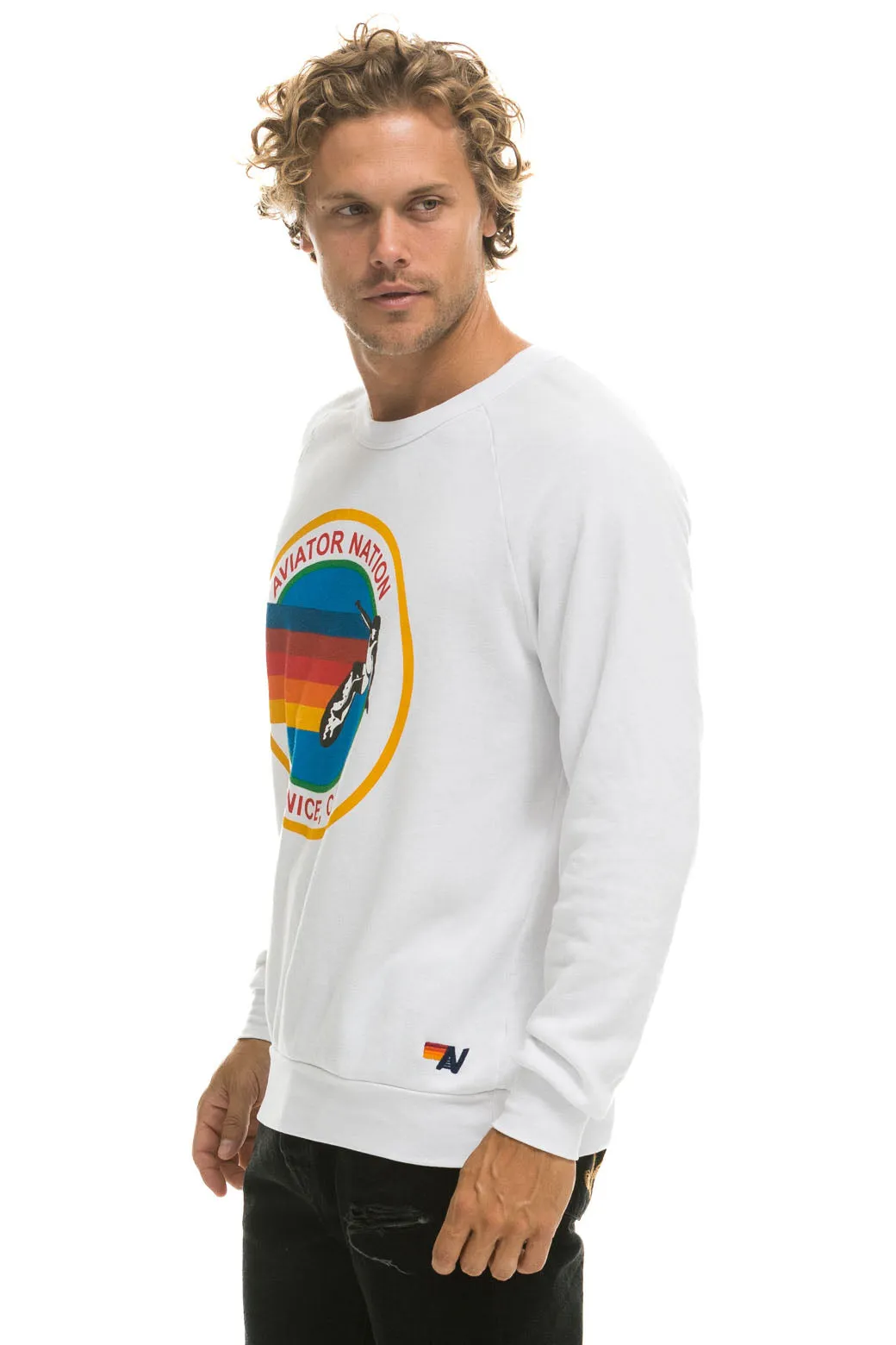 AVIATOR NATION SWEATSHIRT - WHITE