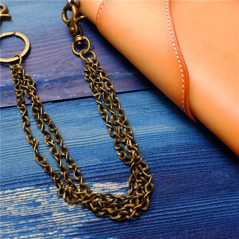 Badass Men's Brass Pants Chain Punk Fashion Gold Wallet Chains For Men