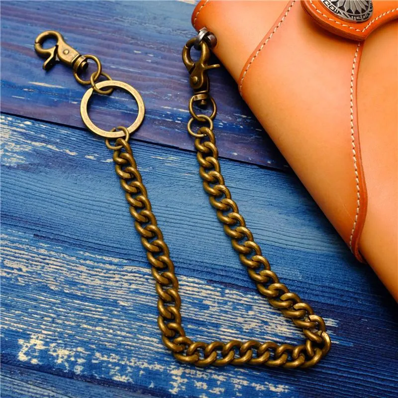 Badass Men's Brass Pants Chain Punk Fashion Gold Wallet Chains For Men