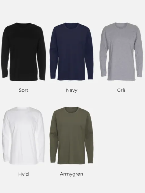 Basic Langærmet T-Shirt - Pakketilbud (6 stk.)