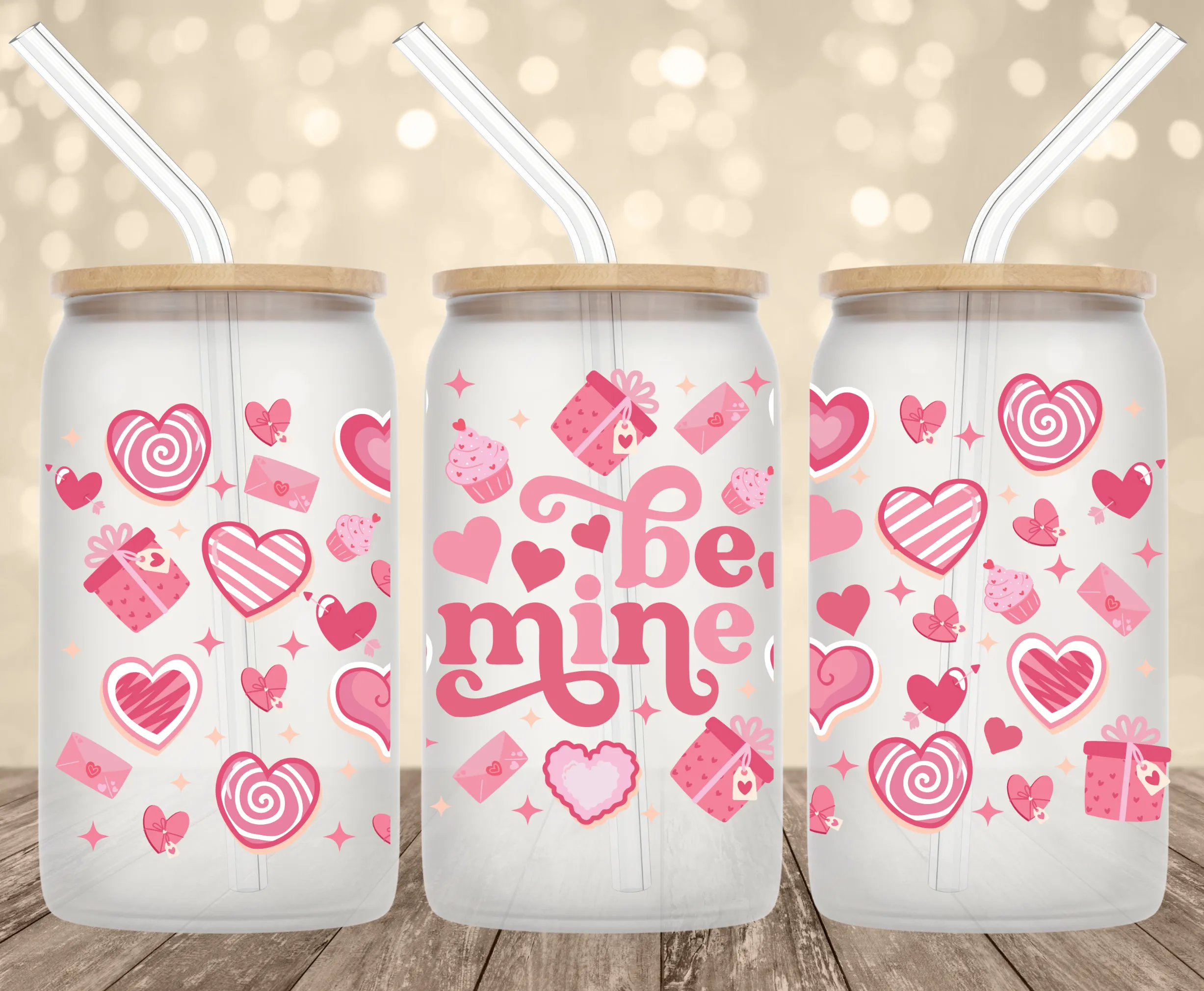 Be Mine UV Transfer for 16 oz Glass Can