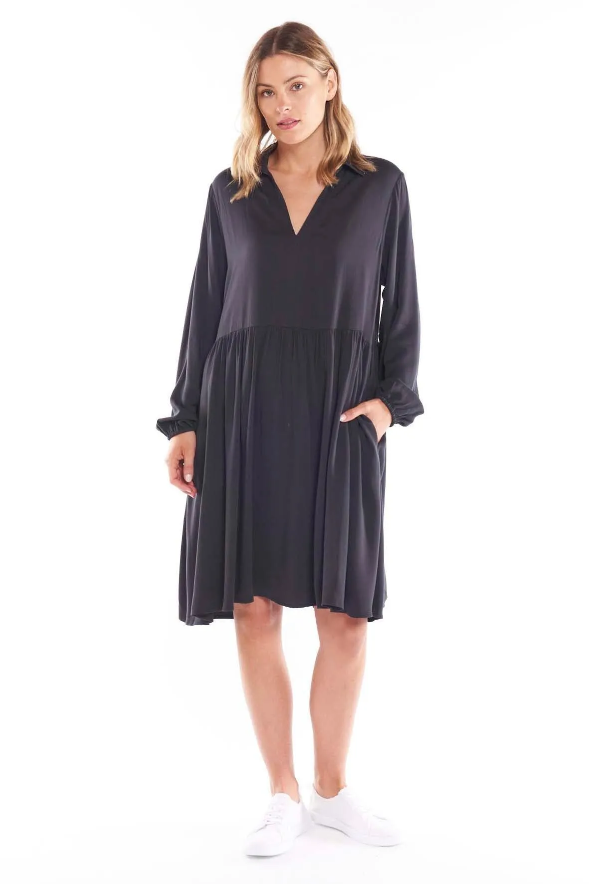 Betty Basics Maggie Dress in Licorice Black