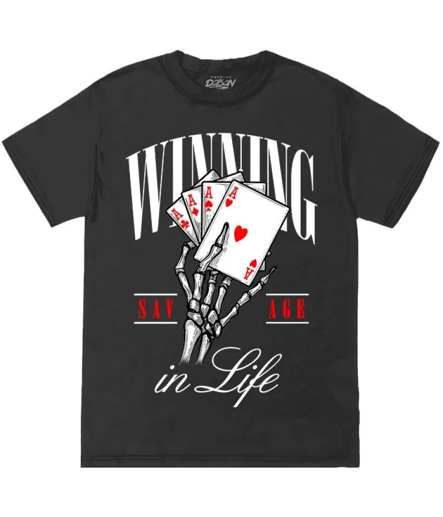 BIG SIZE-SKELETON WINNING IN LIFE ACE TEE