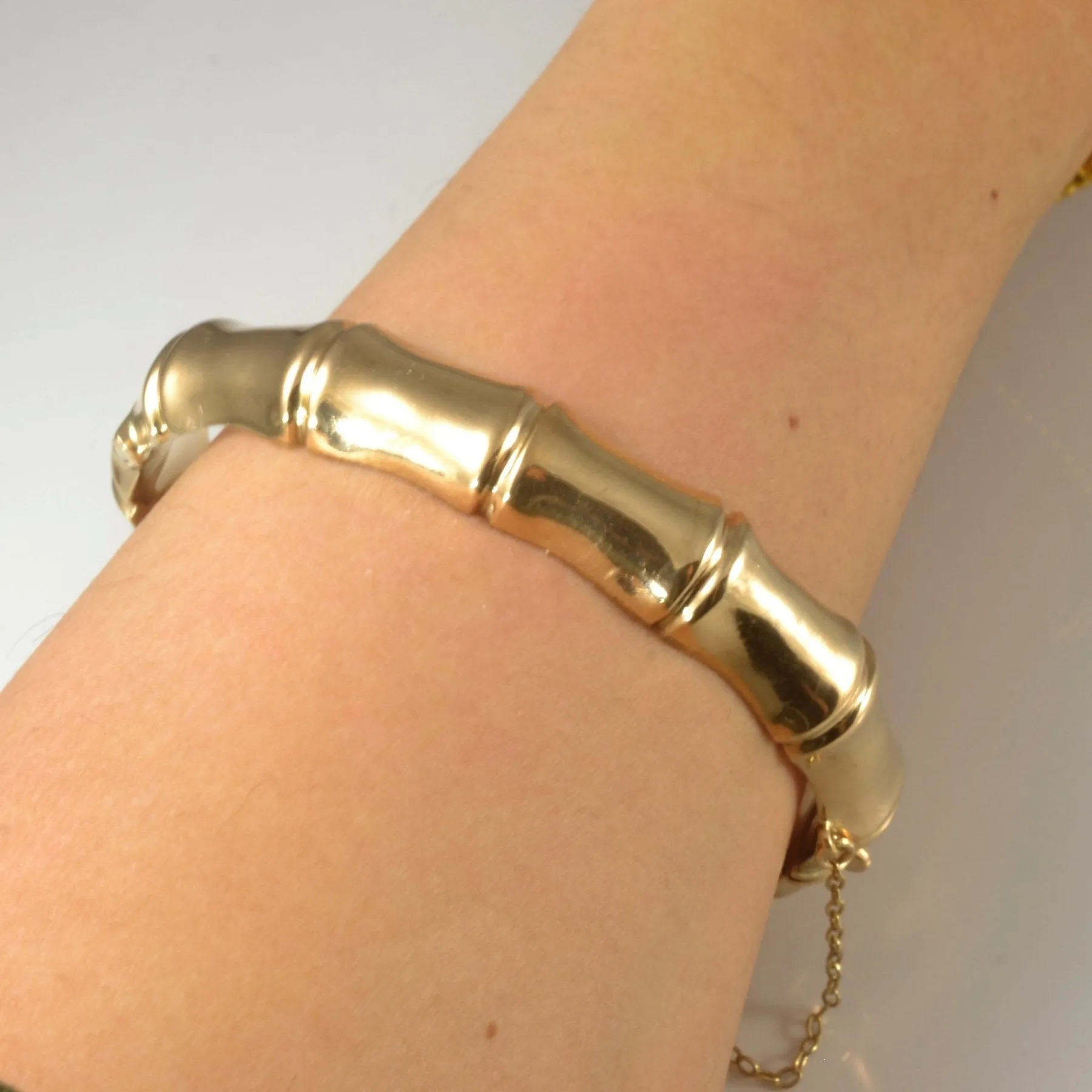 'Birks' Mid Century Bamboo Style Bangle | 7" |