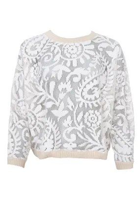 Black Colour - Bcesther Lace Sweatshirt - Off White