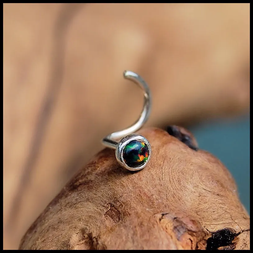 Black Opal Nose Stud