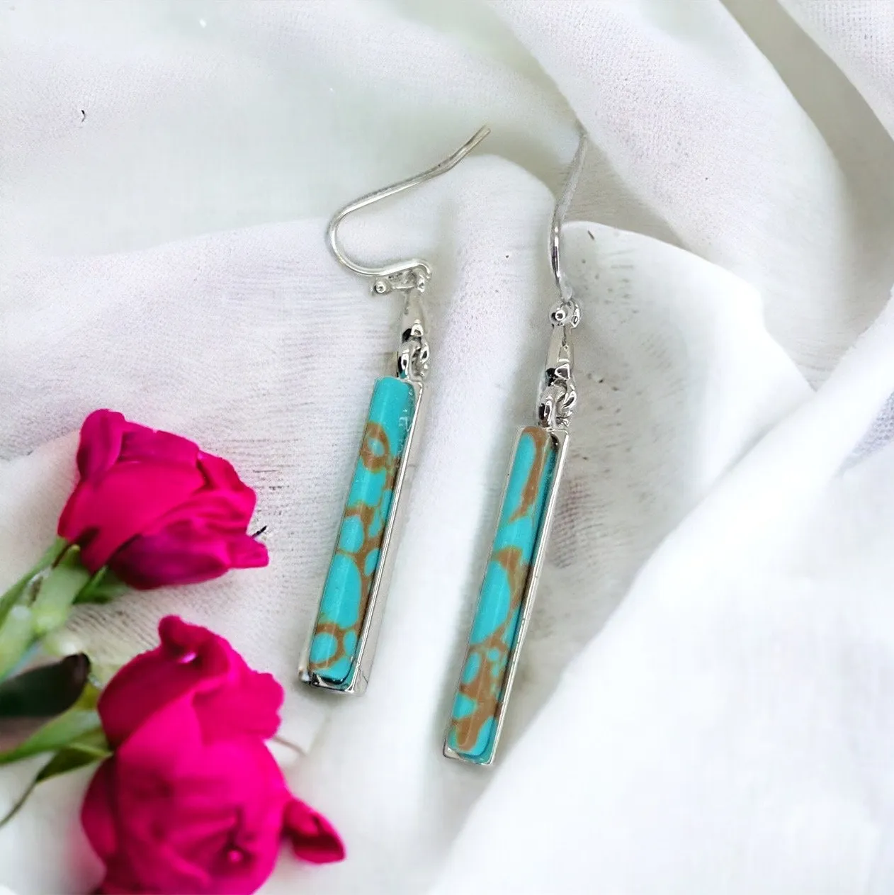 Boho Chic Earrings - Turquoise Earrings, Dangle Earrings, Boho Chic, Boho Style, Bohemian Earrings, Bohemian Style, Handmade Earrings