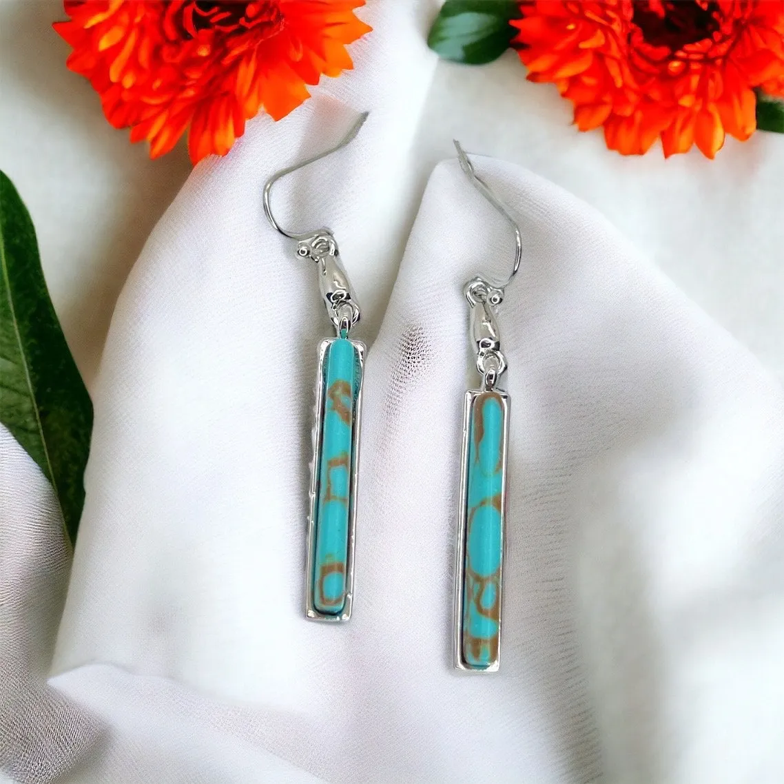 Boho Chic Earrings - Turquoise Earrings, Dangle Earrings, Boho Chic, Boho Style, Bohemian Earrings, Bohemian Style, Handmade Earrings